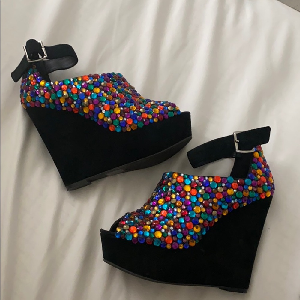 Custom black Bakers wedges